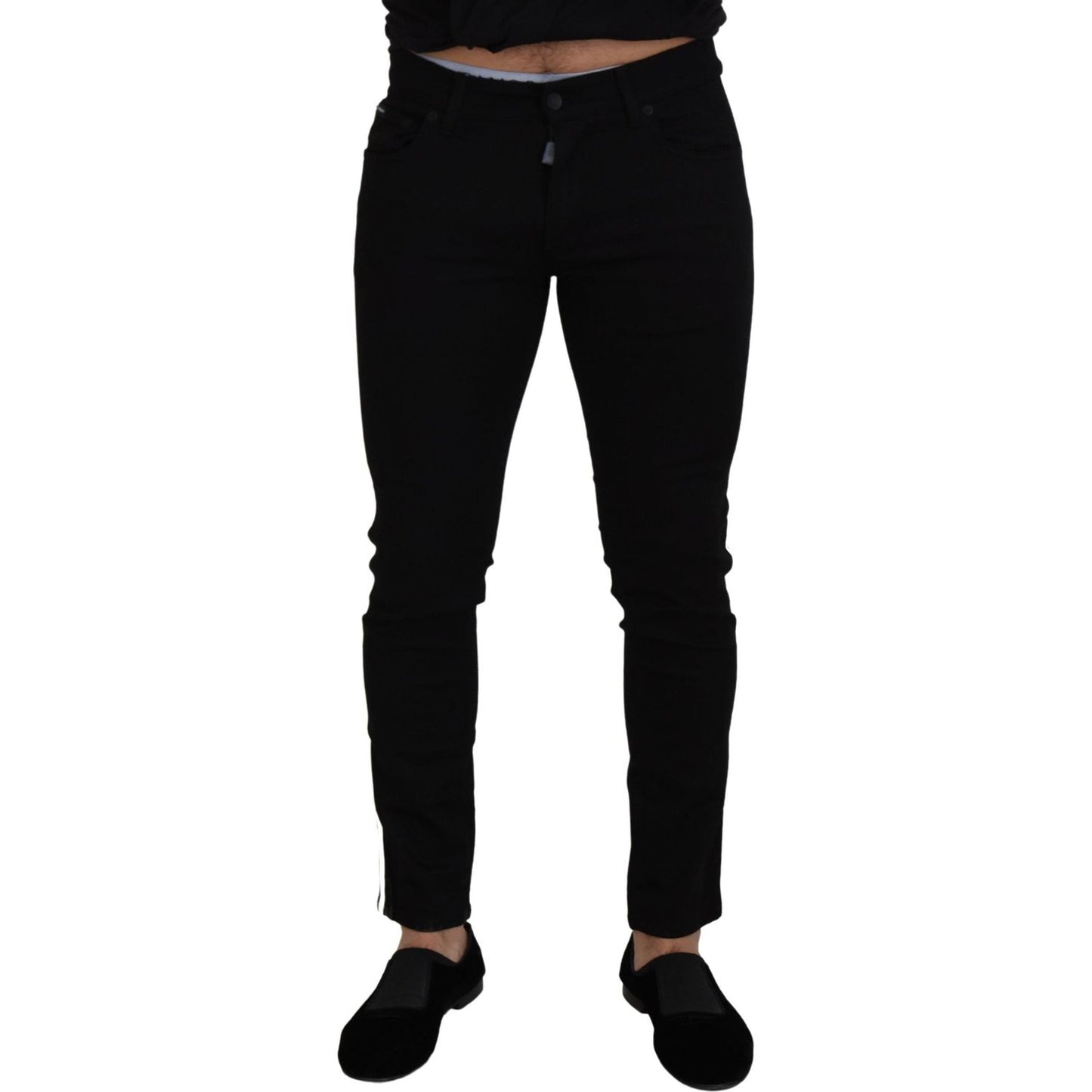 Dolce & Gabbana Elegant Black Slim Fit Denim Pants Dolce & Gabbana