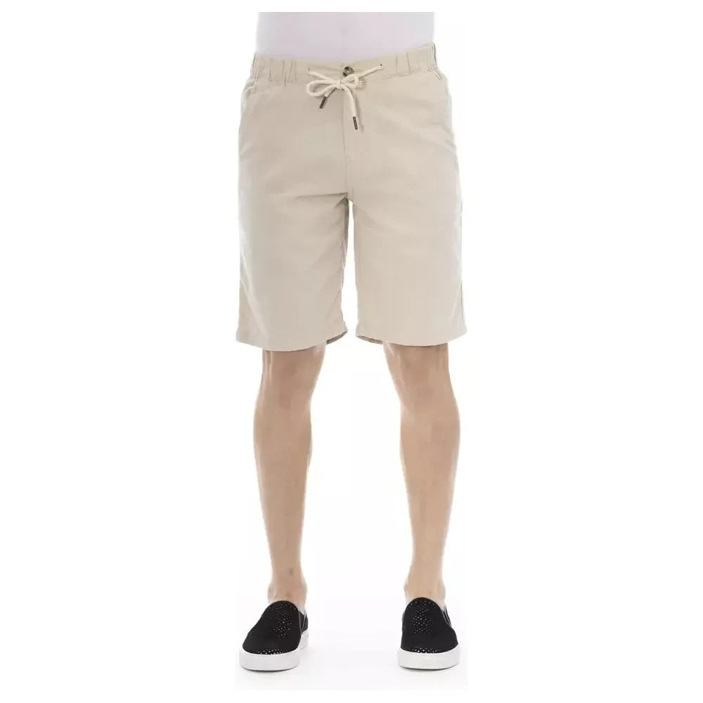 Baldinini Trend Beige Cotton Men Short Baldinini Trend