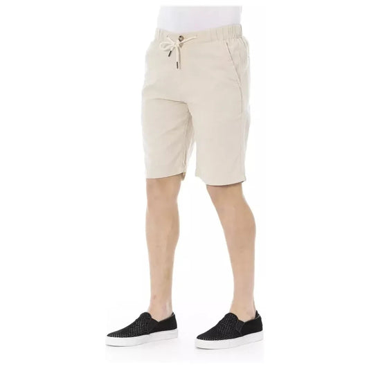 Baldinini Trend Beige Cotton Men Bermuda Short Baldinini Trend