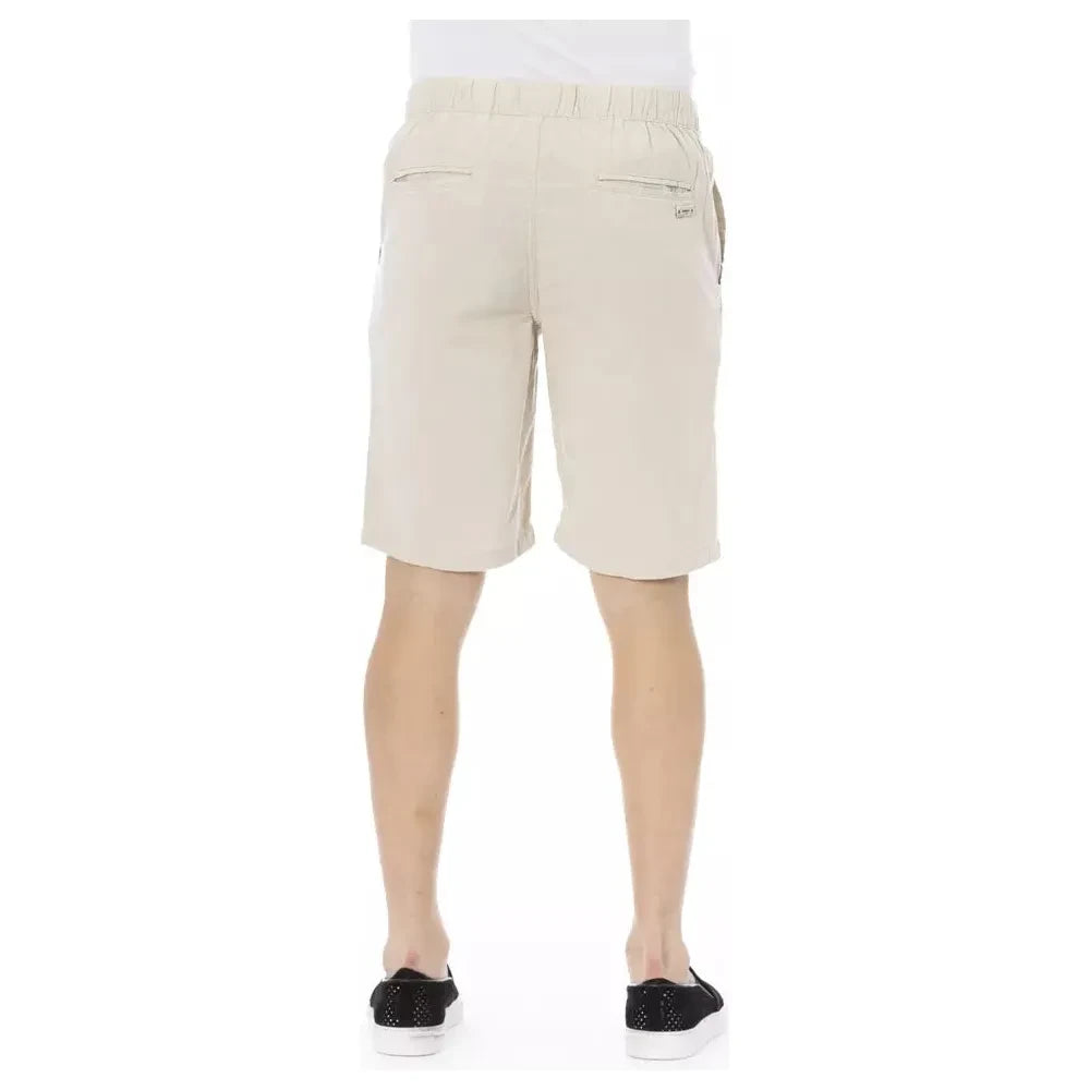 Baldinini Trend Beige Cotton Men Short Baldinini Trend