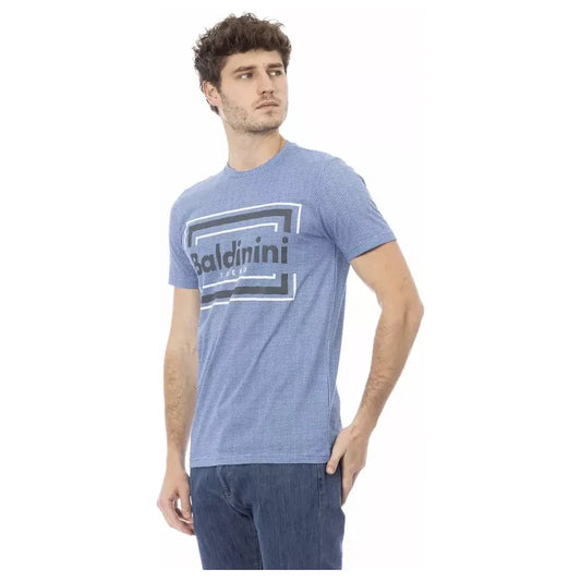 Baldinini Trend Light Blue Cotton Men T-Shirt Baldinini Trend