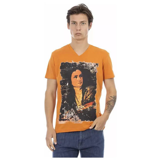 Trussardi Action Orange Cotton Men T-Shirt Trussardi Action