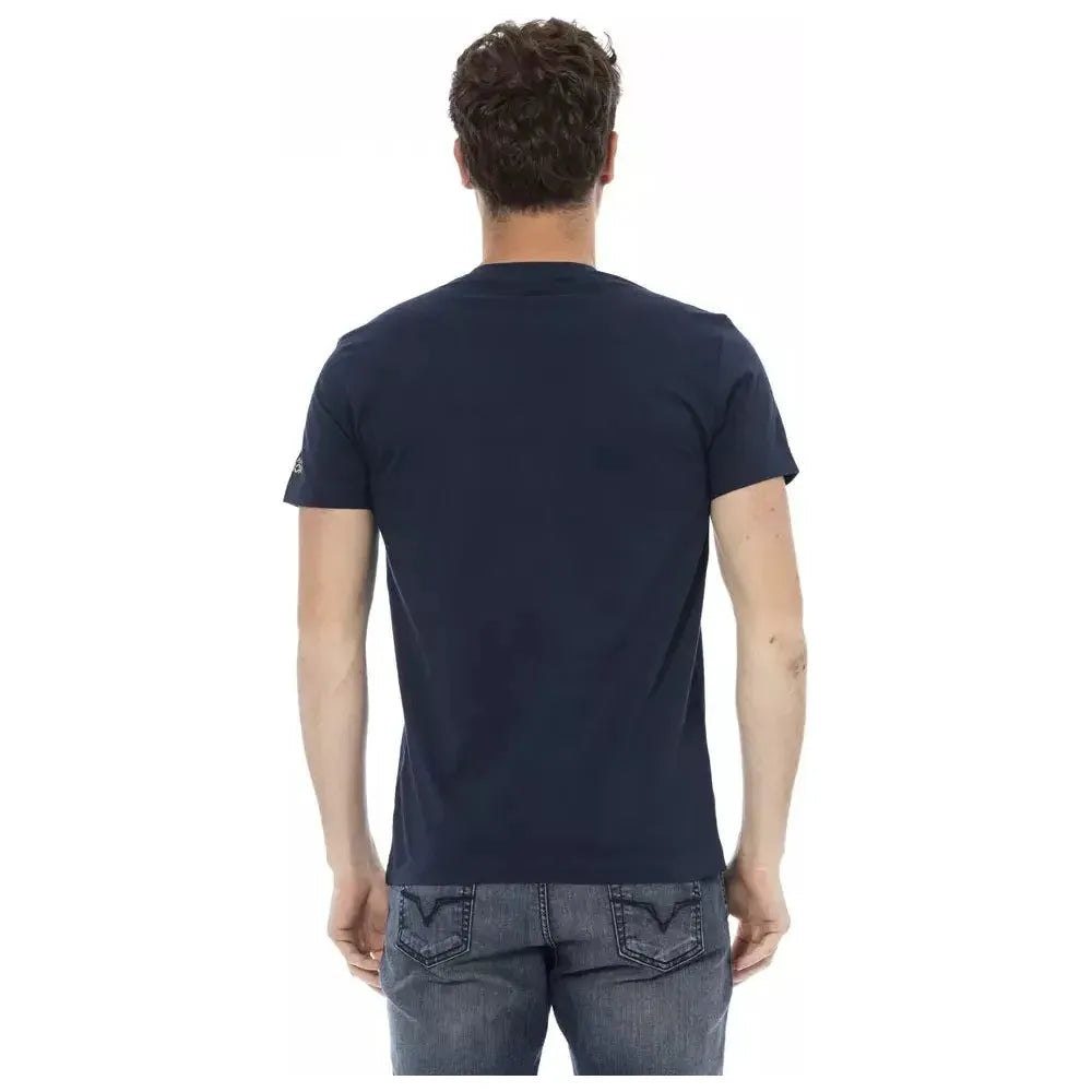 Trussardi Action Blue Cotton Men T-Shirt