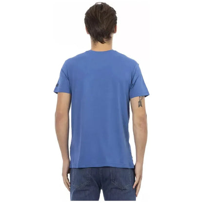 Trussardi Action Blue Cotton Men T-Shirt Trussardi Action