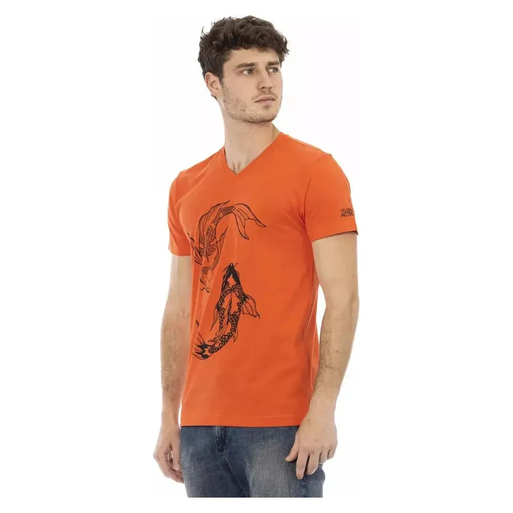 Trussardi Action Red Cotton Men TShirt Trussardi Action