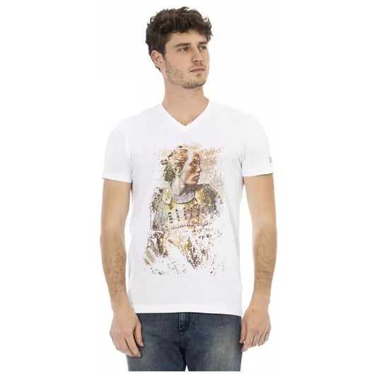 Trussardi Action White Cotton Men T-Shirt Trussardi Action