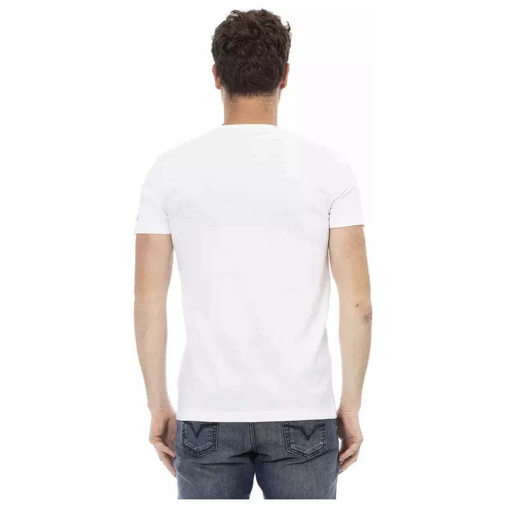 Trussardi Action White Cotton Men T-Shirt Trussardi Action