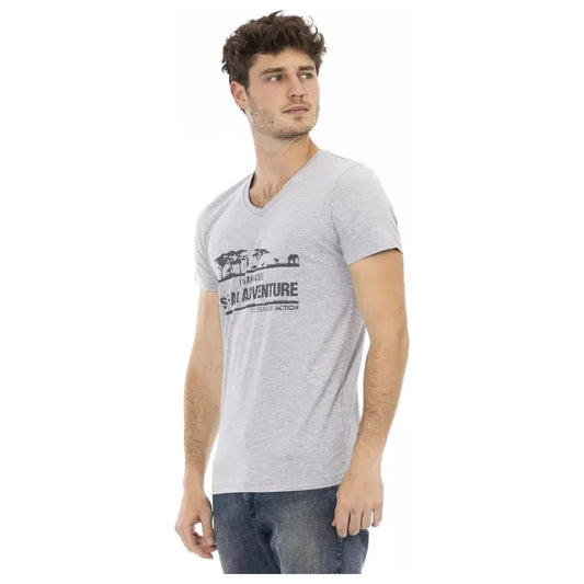 Trussardi Action Gray Cotton Men's T-Shirt Trussardi Action