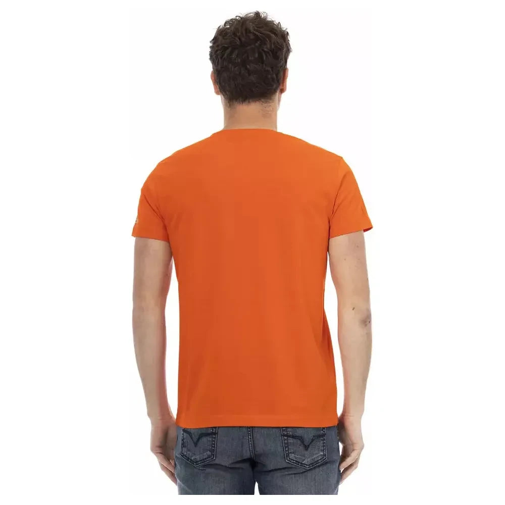 Trussardi Action Orange Cotton Men T-Shirt Trussardi Action