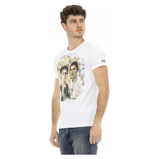 Trussardi Action White Cotton Men T-Shirt Trussardi Action