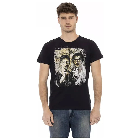 Trussardi Action Black Cotton Men's T-Shirt Trussardi Action