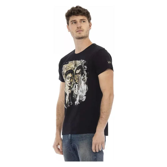 Trussardi Action Black Cotton Men's T-Shirt Trussardi Action