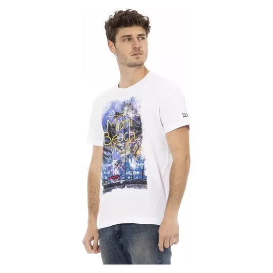 Trussardi Action White Cotton Men's T-Shirt Trussardi Action