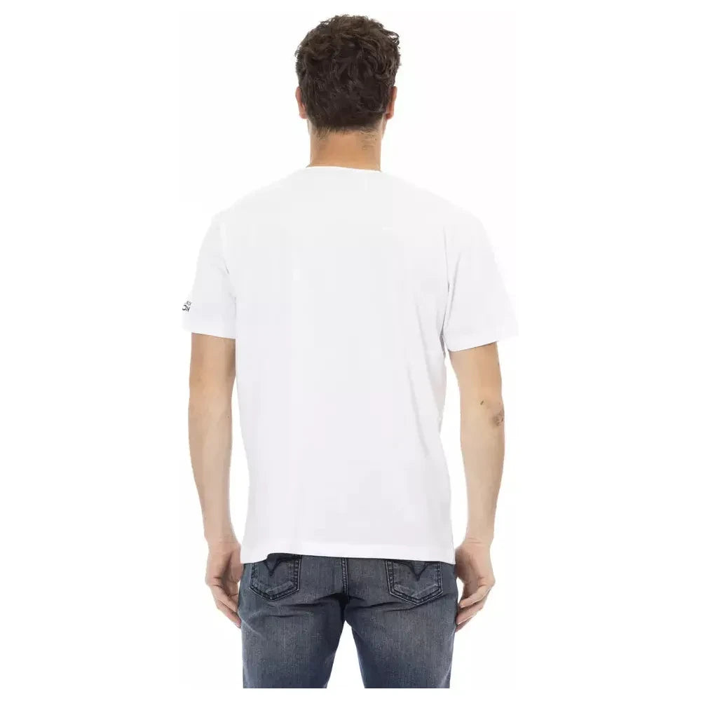 Trussardi Action White Cotton Men T-Shirt Trussardi Action