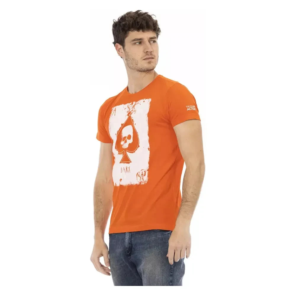 Trussardi Action Orange Cotton Men's T-Shirt Trussardi Action