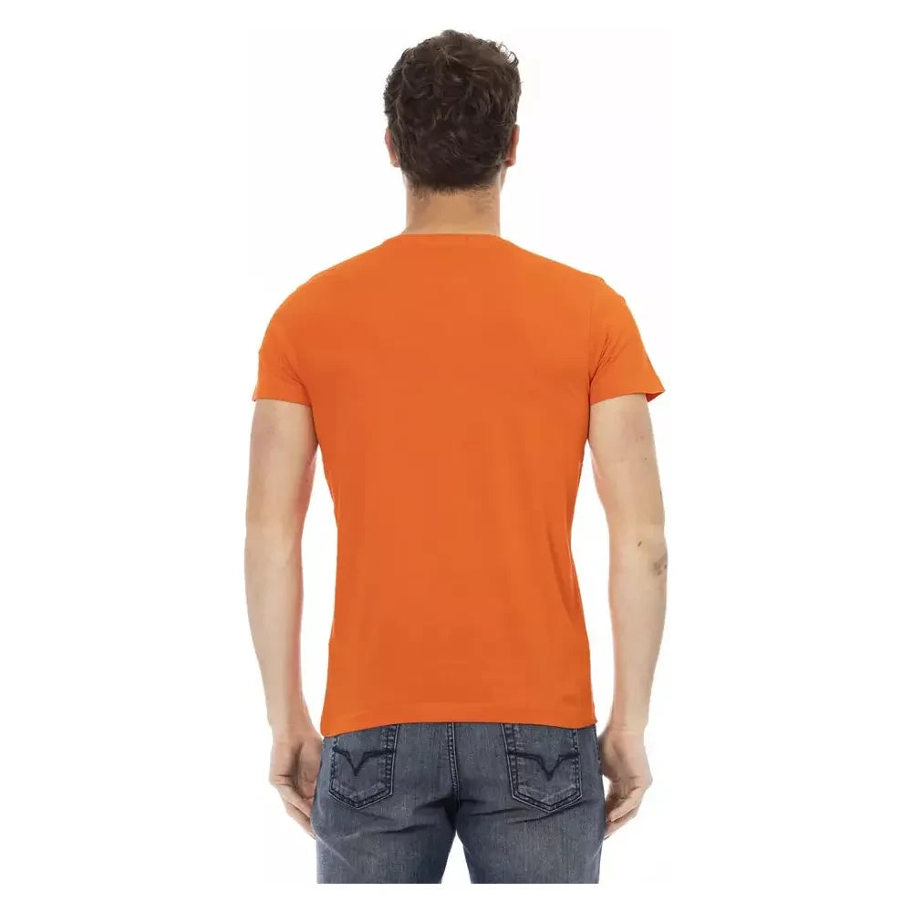 Trussardi Action Orange Cotton Men T-Shirt Trussardi Action