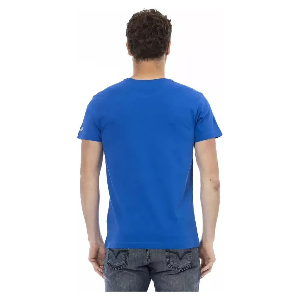 Trussardi Action Blue Cotton Men T-Shirt