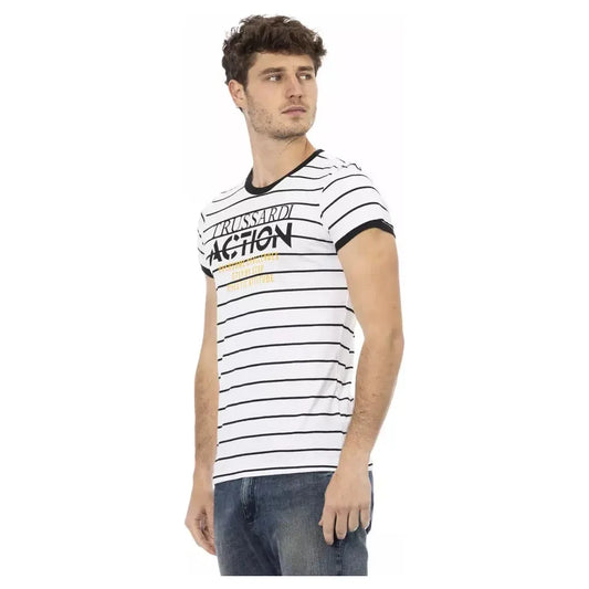 Trussardi Action White Cotton Men's T-Shirt Trussardi Action