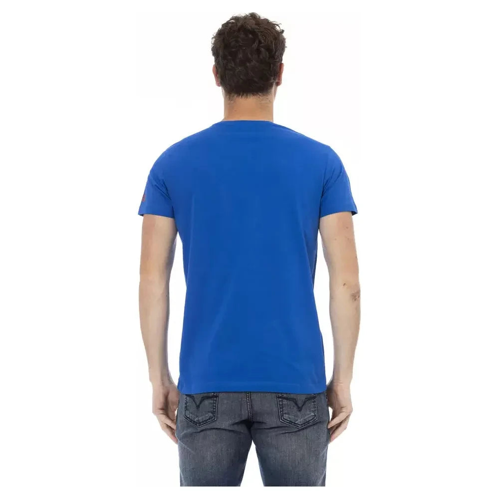 Trussardi Action Blue Cotton Men T-Shirt Trussardi Action