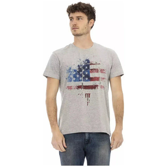 Trussardi Action Gray Cotton Men's T-Shirt Trussardi Action