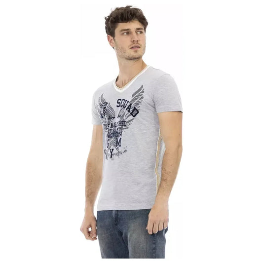 Trussardi Action Gray Cotton Men's T-Shirt Trussardi Action