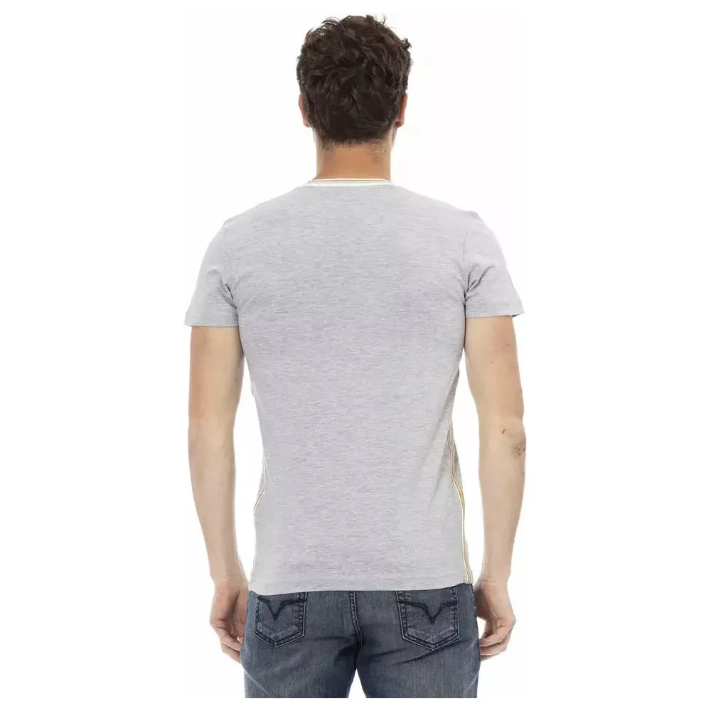 Trussardi Action Gray Cotton Men's T-Shirt Trussardi Action