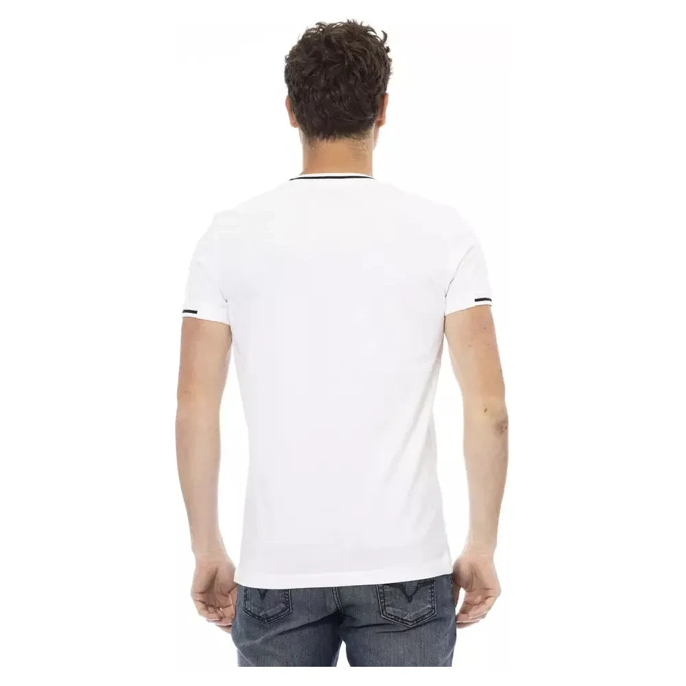 Trussardi Action White Cotton Men T-Shirt Trussardi Action