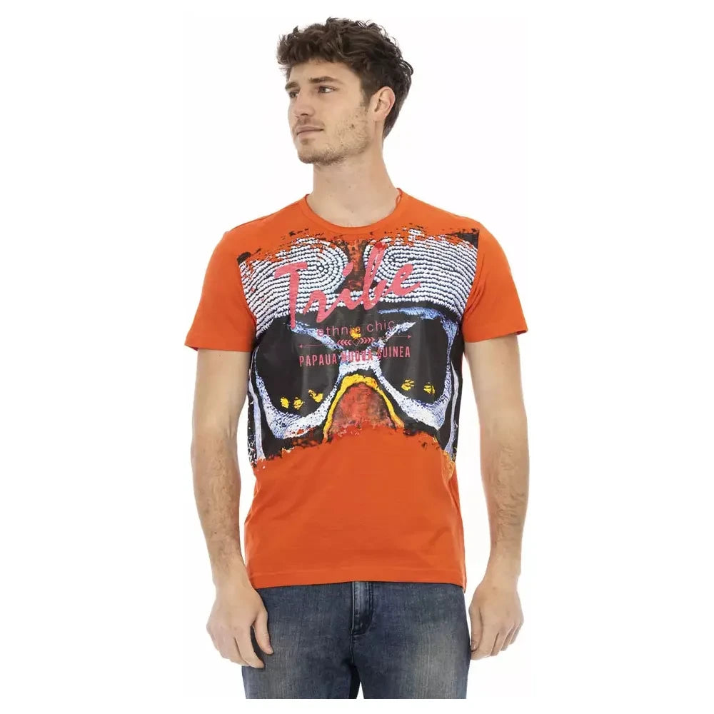 Trussardi Action Orange Cotton Men T-Shirt Trussardi Action