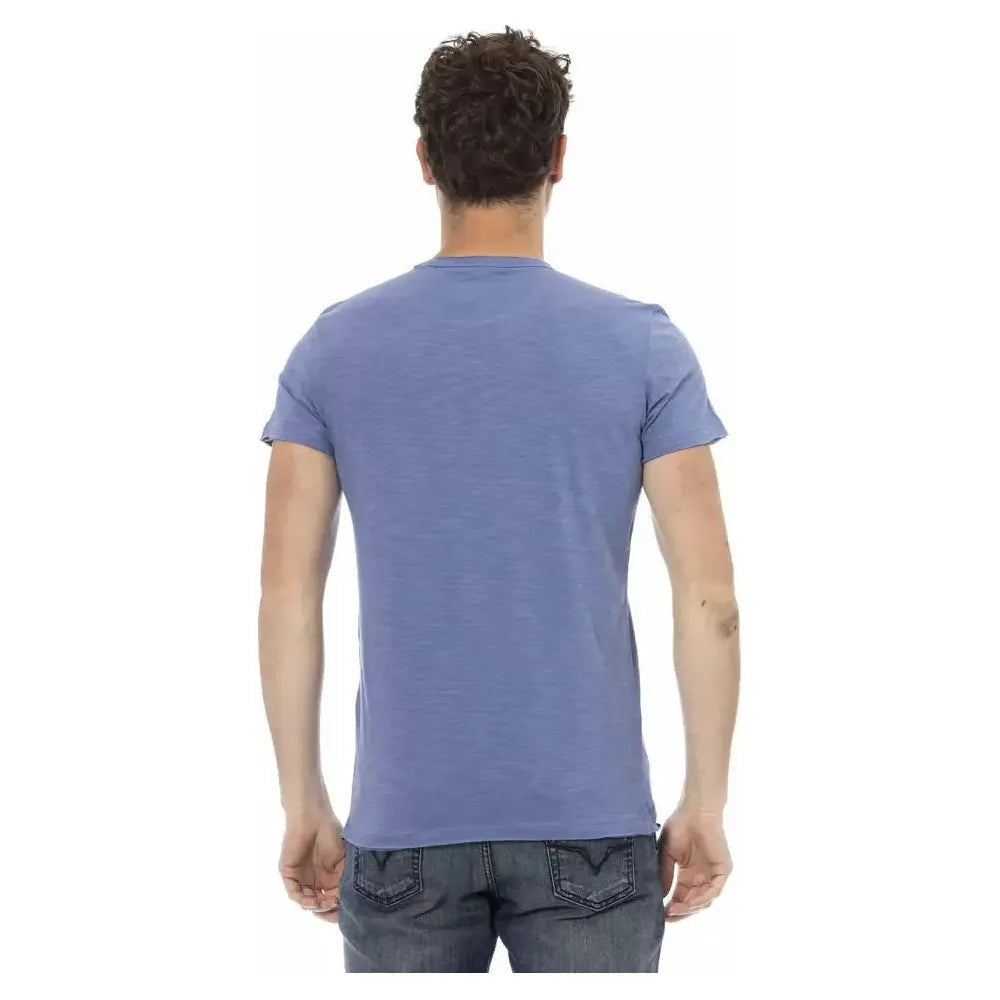 Trussardi Action Blue Cotton Men T-Shirt