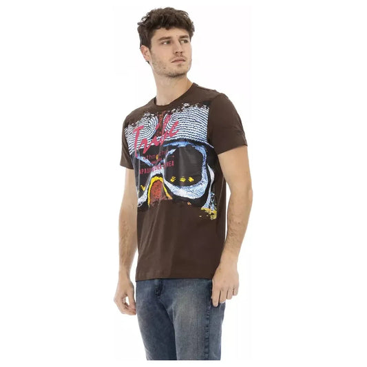 Trussardi Action Brown Cotton Men's T-Shirt Trussardi Action