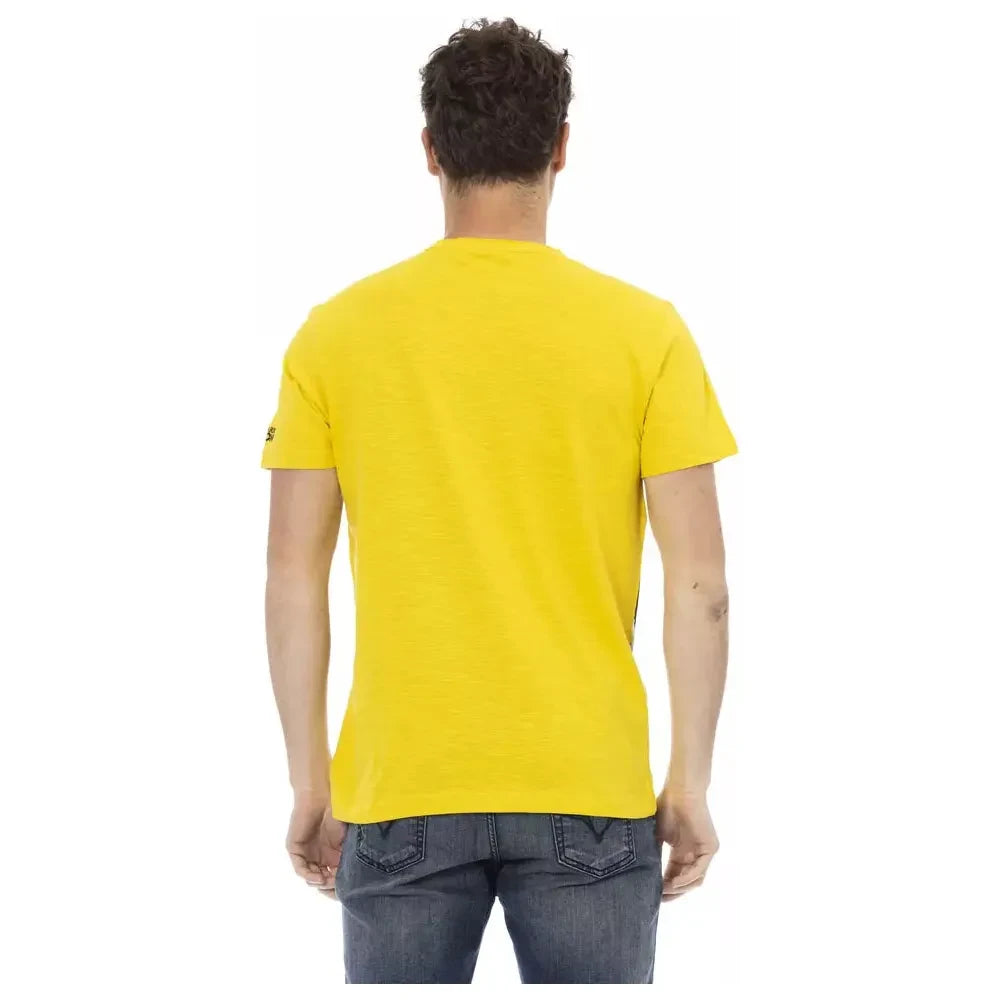 Trussardi Action Yellow Cotton Men T-Shirt Trussardi Action