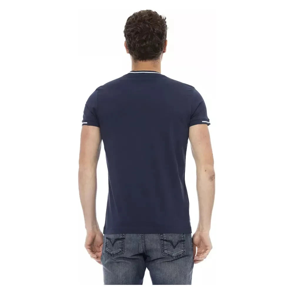 Trussardi Action Blue Cotton Men T-Shirt Trussardi Action