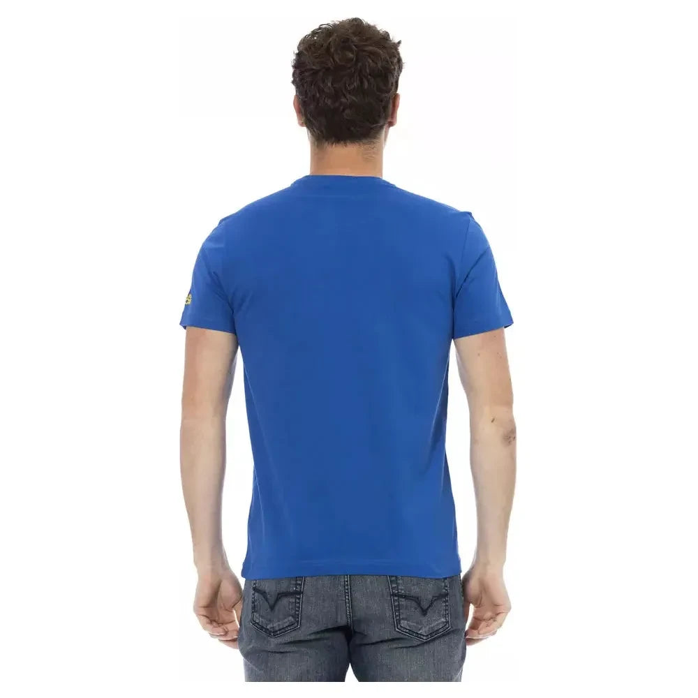 Trussardi Action Blue Cotton Men T-Shirt Trussardi Action