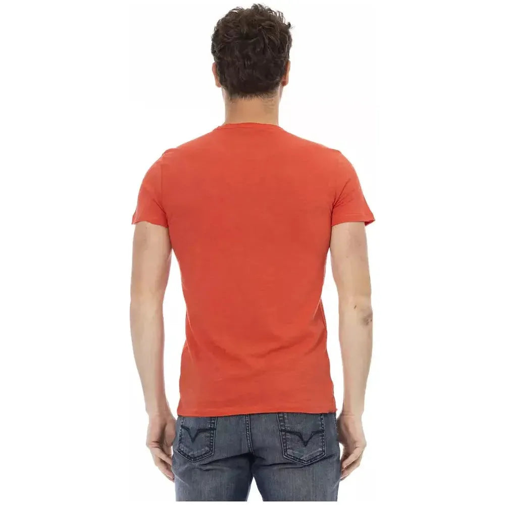 Trussardi Action Red Cotton Men T-Shirt Trussardi Action