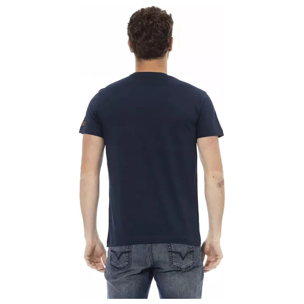 Trussardi Action Blue Cotton Men T-Shirt Trussardi Action