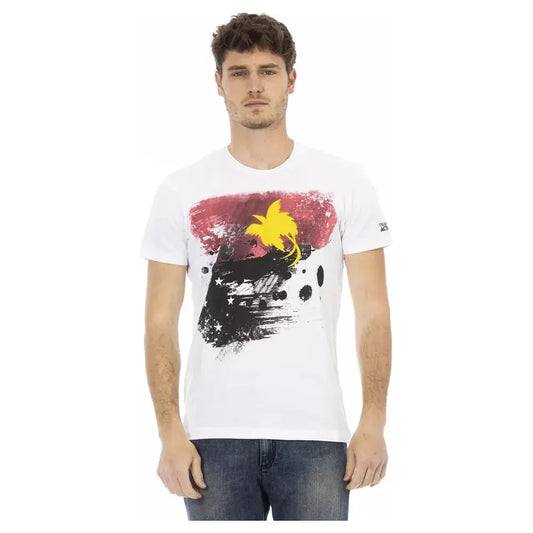 Trussardi Action White Cotton Men T-Shirt Trussardi Action