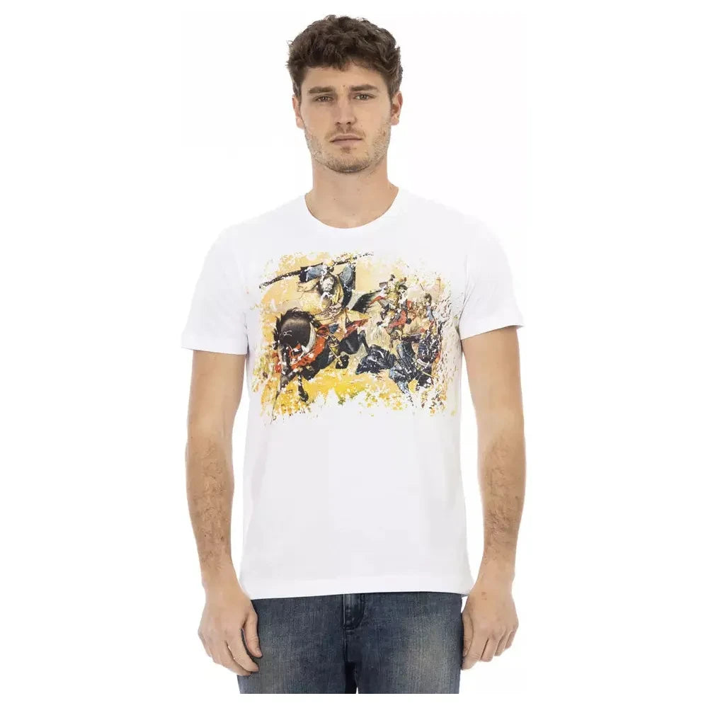 Trussardi Action White Cotton Men T-Shirt Trussardi Action