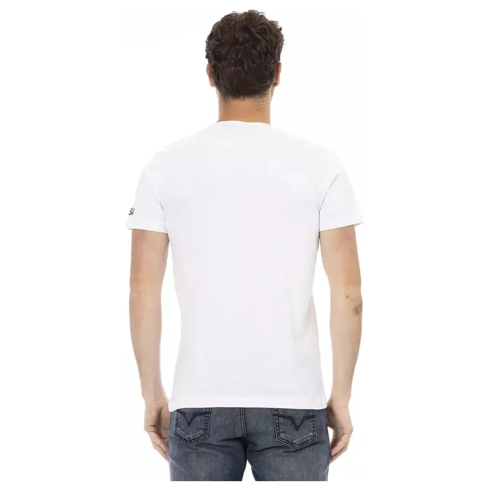 Trussardi Action White Cotton Men T-Shirt Trussardi Action