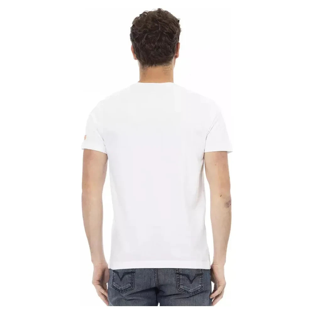 Trussardi Action White Cotton Men T-Shirt Trussardi Action