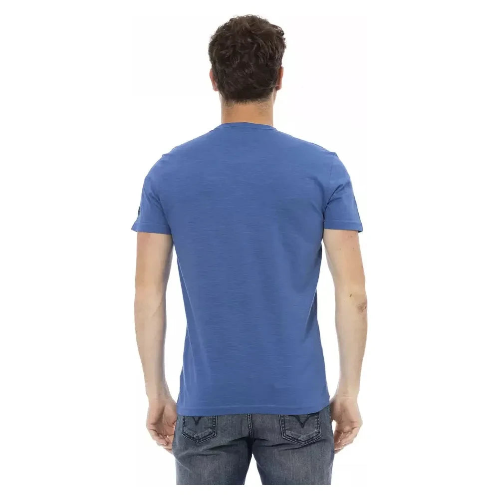 Trussardi Action Blue Cotton Men T-Shirt Trussardi Action