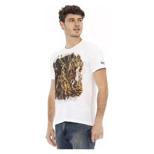 Trussardi Action White Cotton Men's T-Shirt Trussardi Action