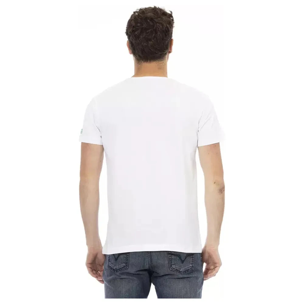 Trussardi Action White Cotton Men T-Shirt Trussardi Action