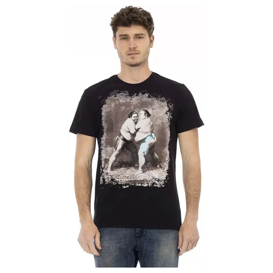 Trussardi Action Black Cotton Men's T-Shirt Trussardi Action