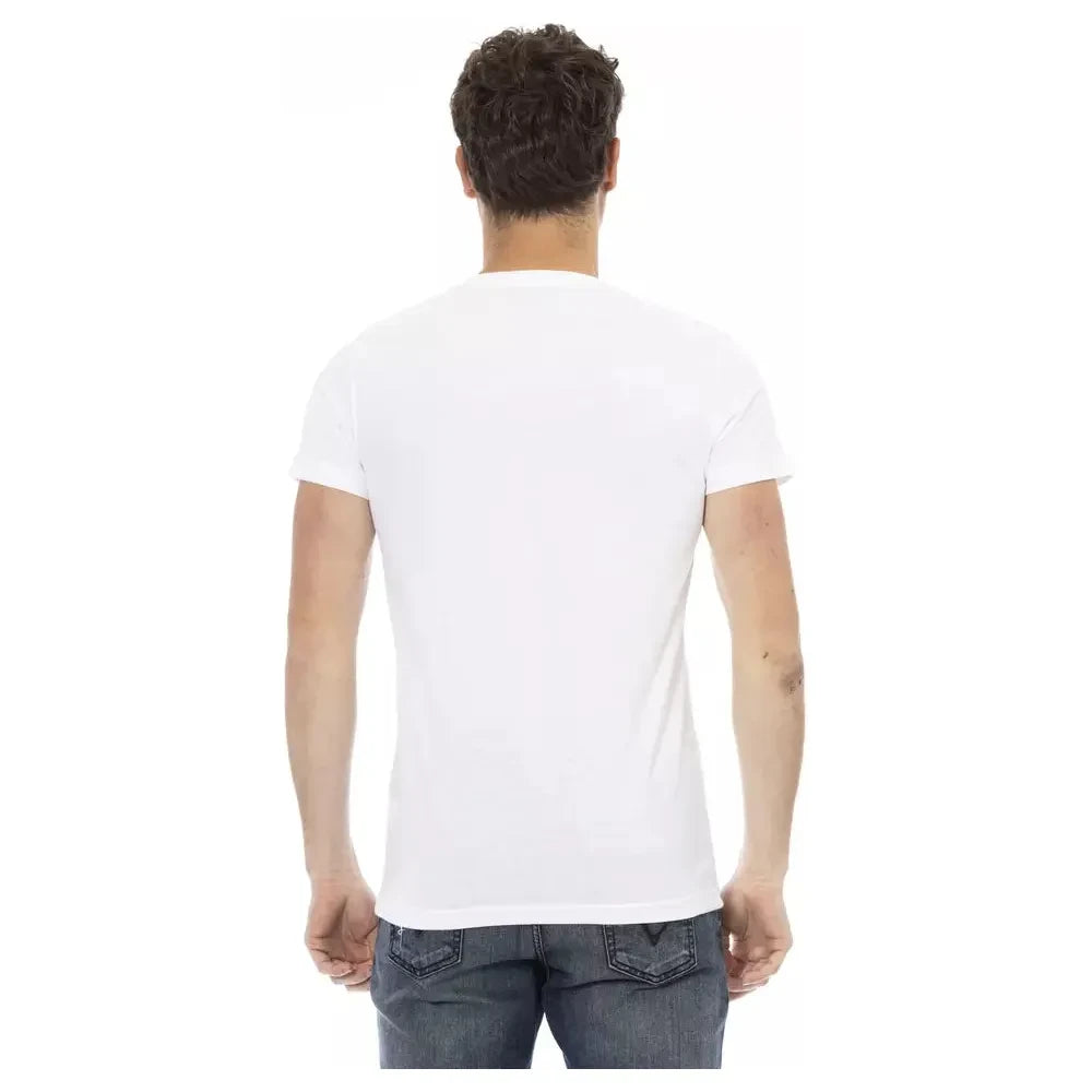 Trussardi Action White Cotton Men T-Shirt Trussardi Action