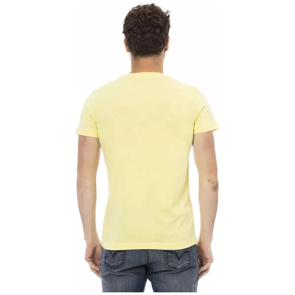 Trussardi Action Yellow Cotton Men T-Shirt Trussardi Action