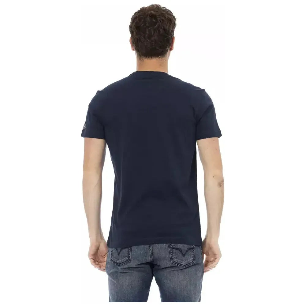 Trussardi Action Blue Cotton Men T-Shirt