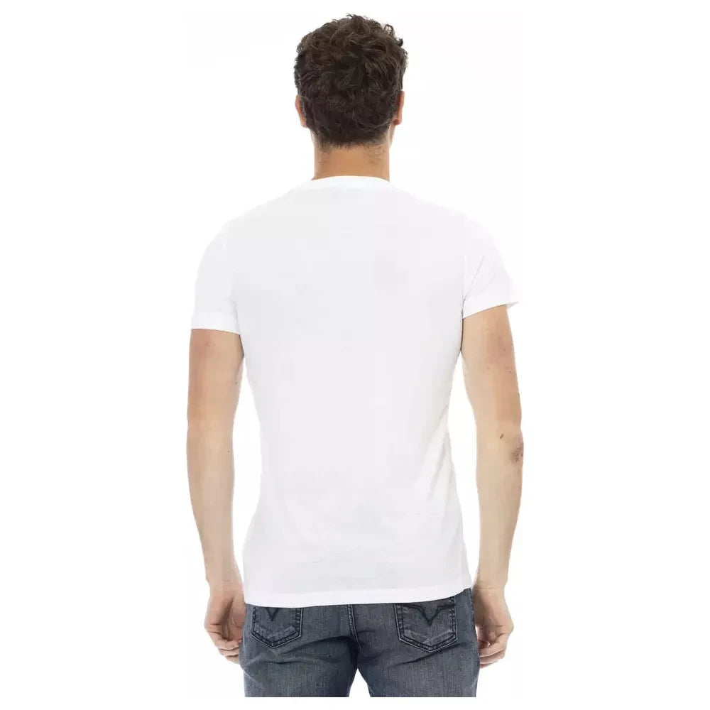 Trussardi Action White Cotton Men T-Shirt Trussardi Action