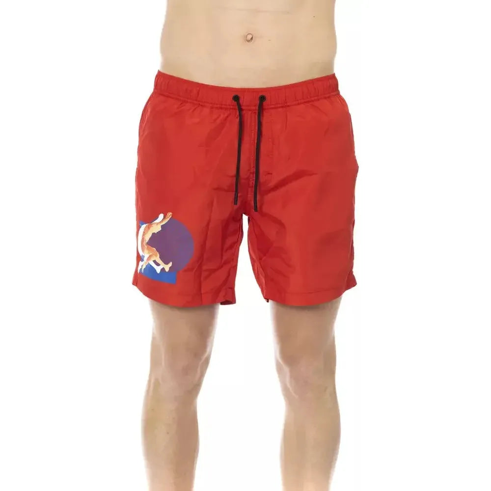 Bikkembergs Red Polyester Men's Swim Short Bikkembergs