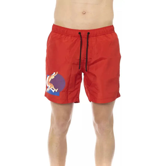 Bikkembergs Red Polyester Men's Swim Short Bikkembergs