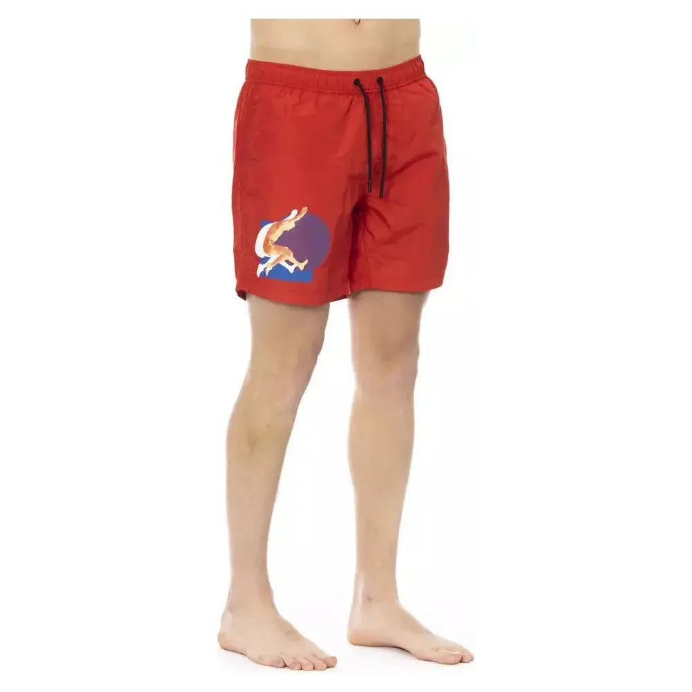 Bikkembergs Red Polyester Men's Swim Short Bikkembergs